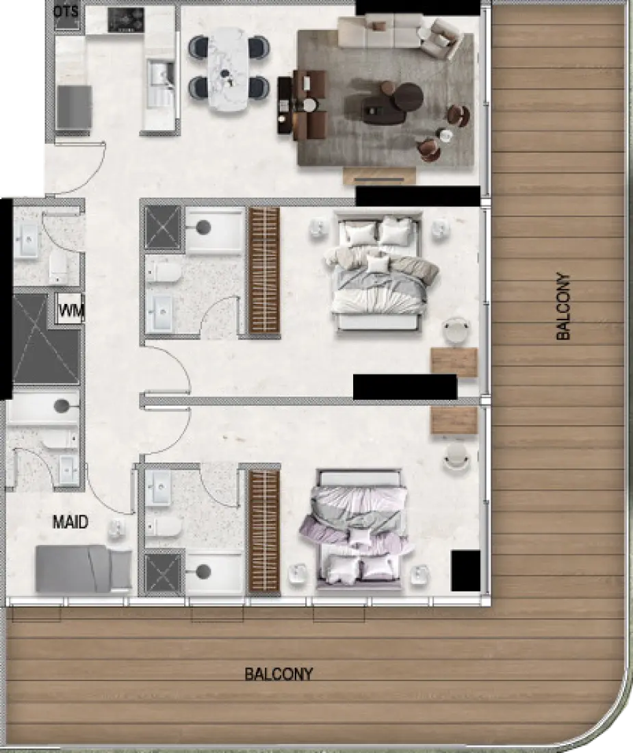 2 Bedrooms in Bararigate by ADE