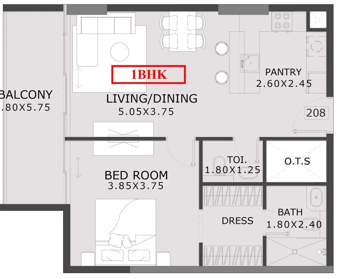 1 Bedroom in 27 East End Garden Residences