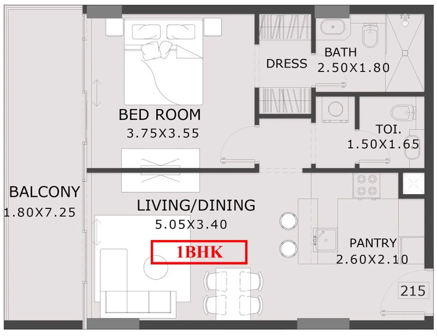 1 Bedroom in 27 East End Garden Residences