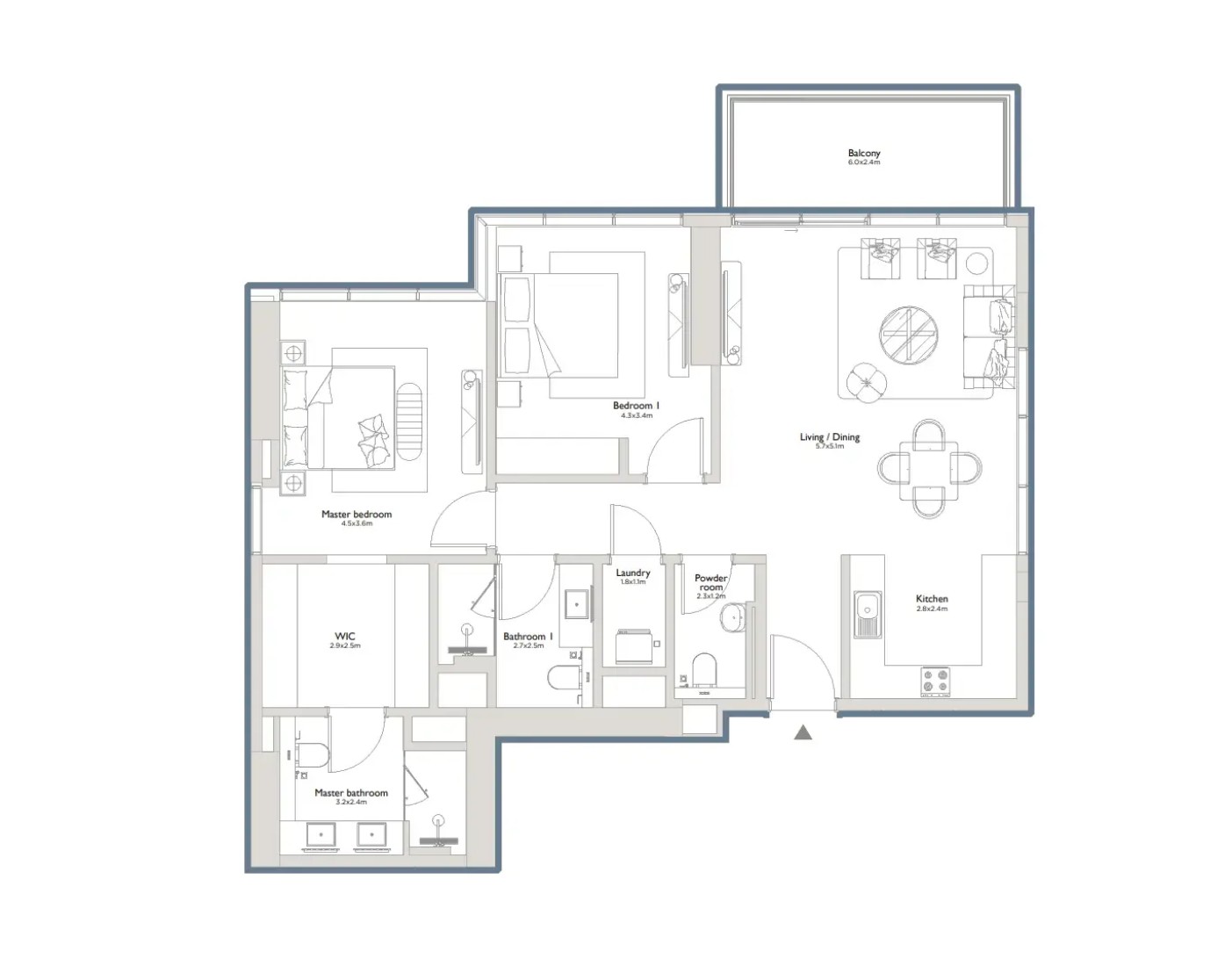 2 Bedrooms in Serenia District East Residences