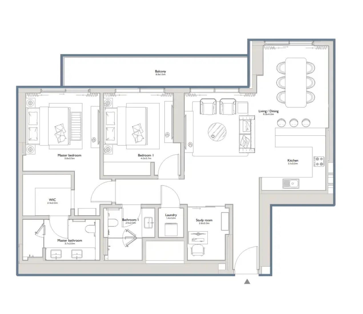 2 Bedrooms in Serenia District East Residences