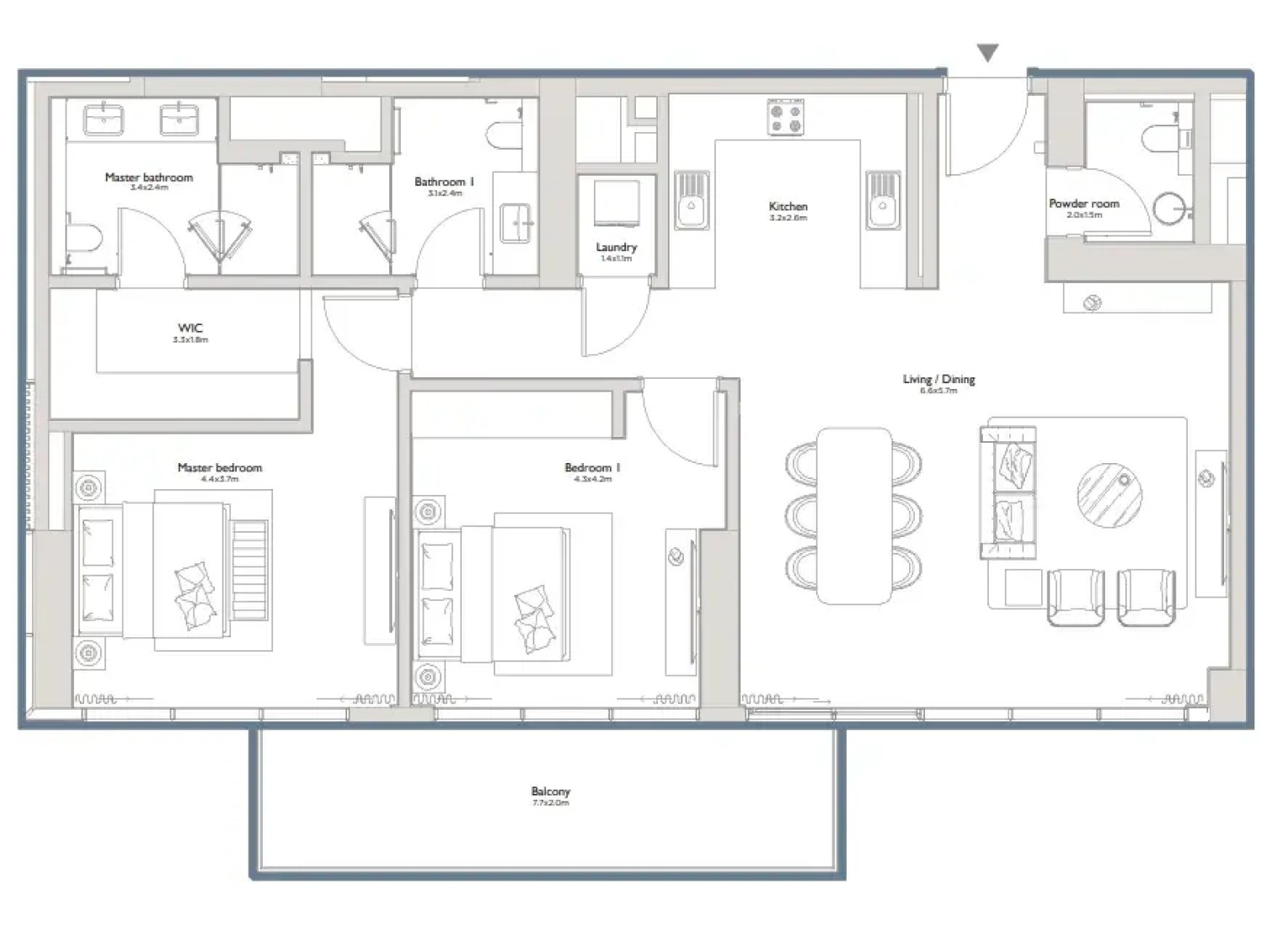 2 Bedrooms in Serenia District East Residences
