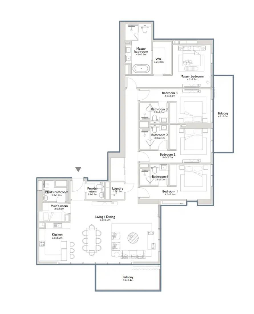 4 Bedrooms in Serenia District East Residences