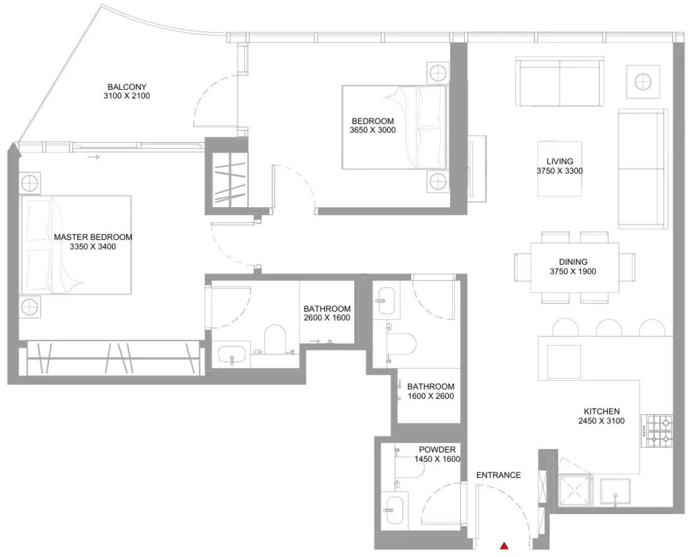 2 Bedrooms in Capeside Marina Residences