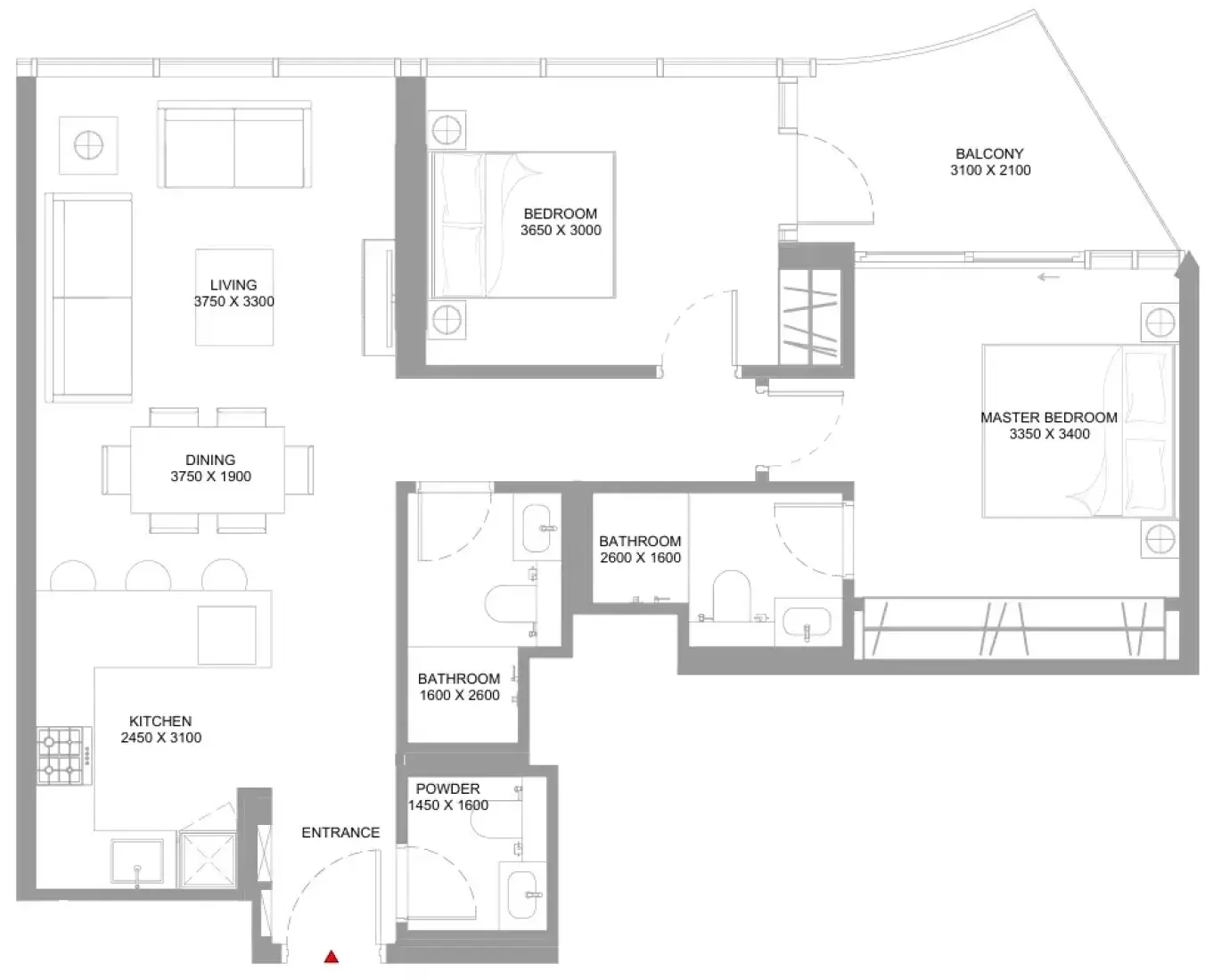 2 Bedrooms in Capeside Marina Residences