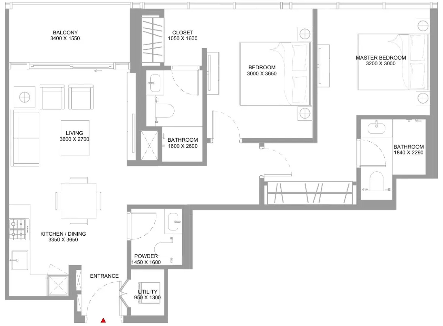 2 Bedrooms in Capeside Marina Residences