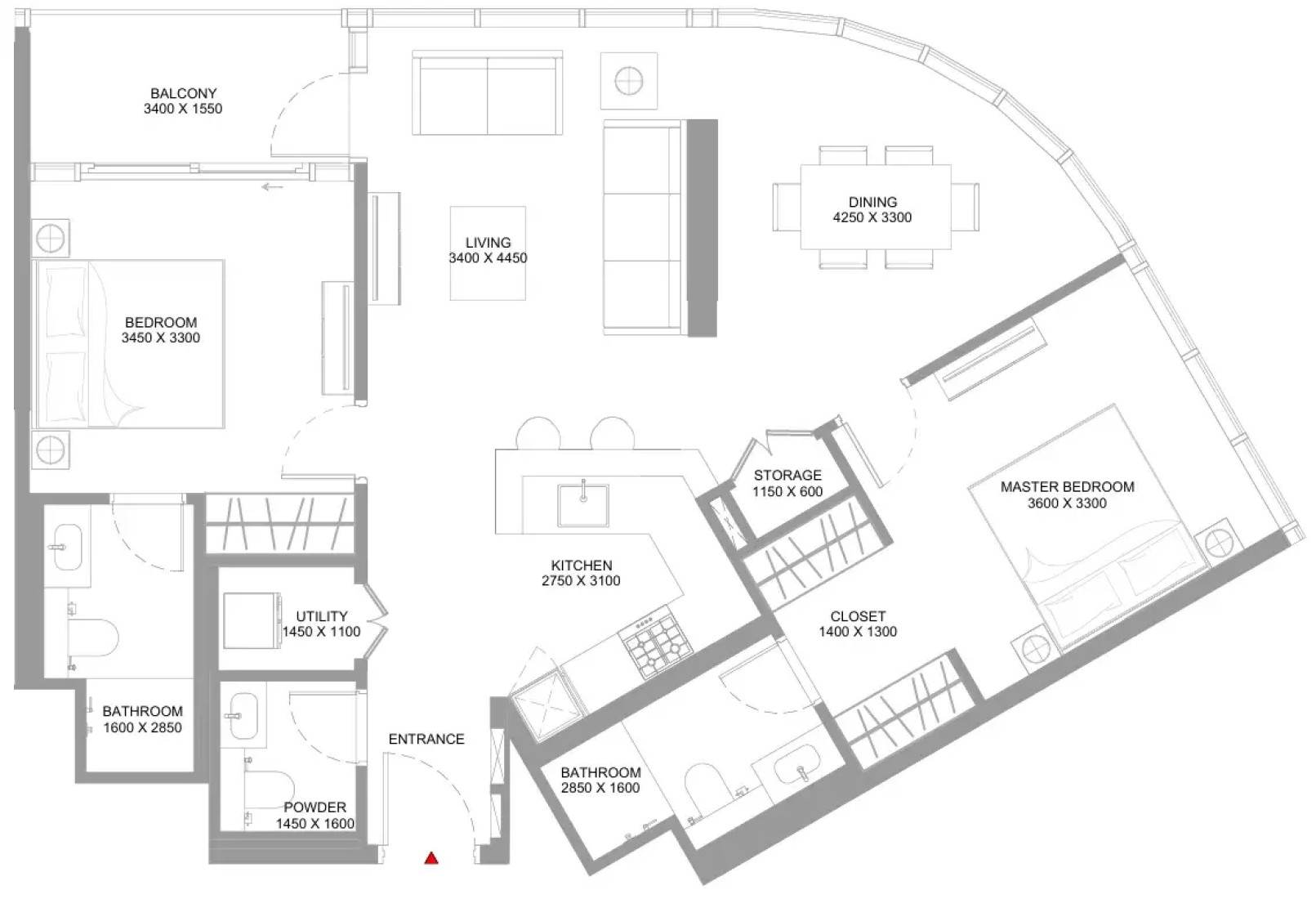 2 Bedrooms in Capeside Marina Residences