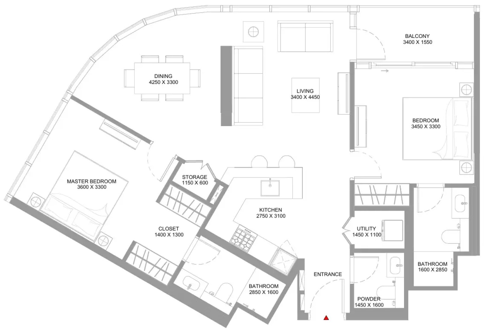 2 Bedrooms in Capeside Marina Residences