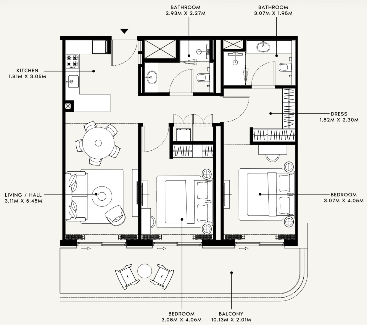 2 Bedrooms in Azizi Venice 16
