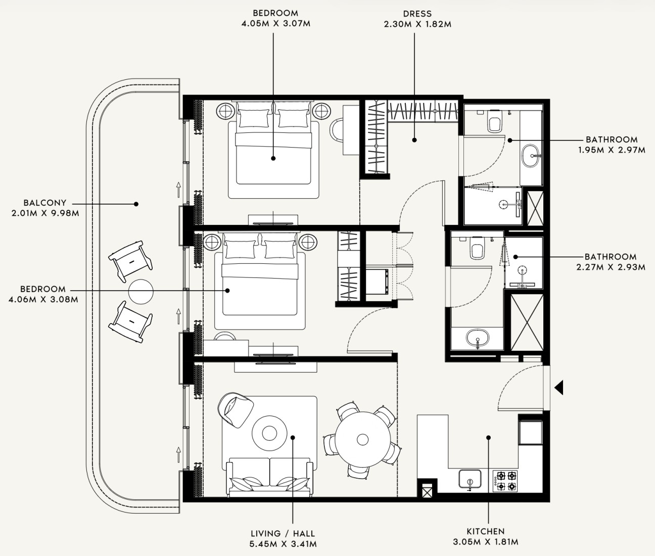 2 Bedrooms in Azizi Venice 16