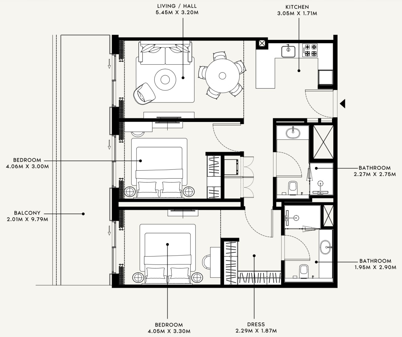 2 Bedrooms in Azizi Venice 16