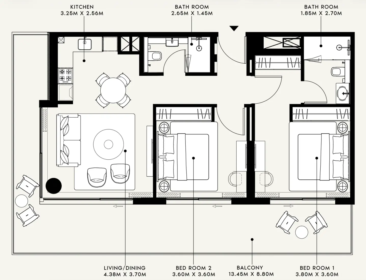 2 Bedrooms in Azizi Venice 14