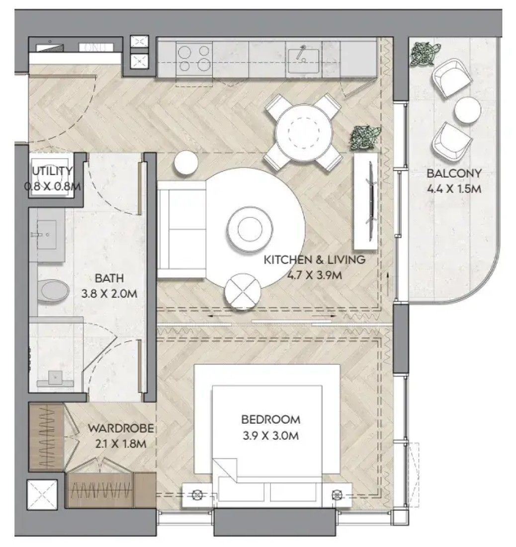 1 Bedroom in Nura