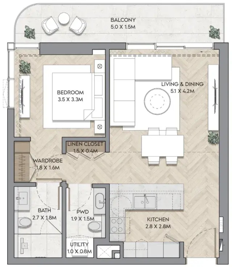 1 Bedroom in Nura