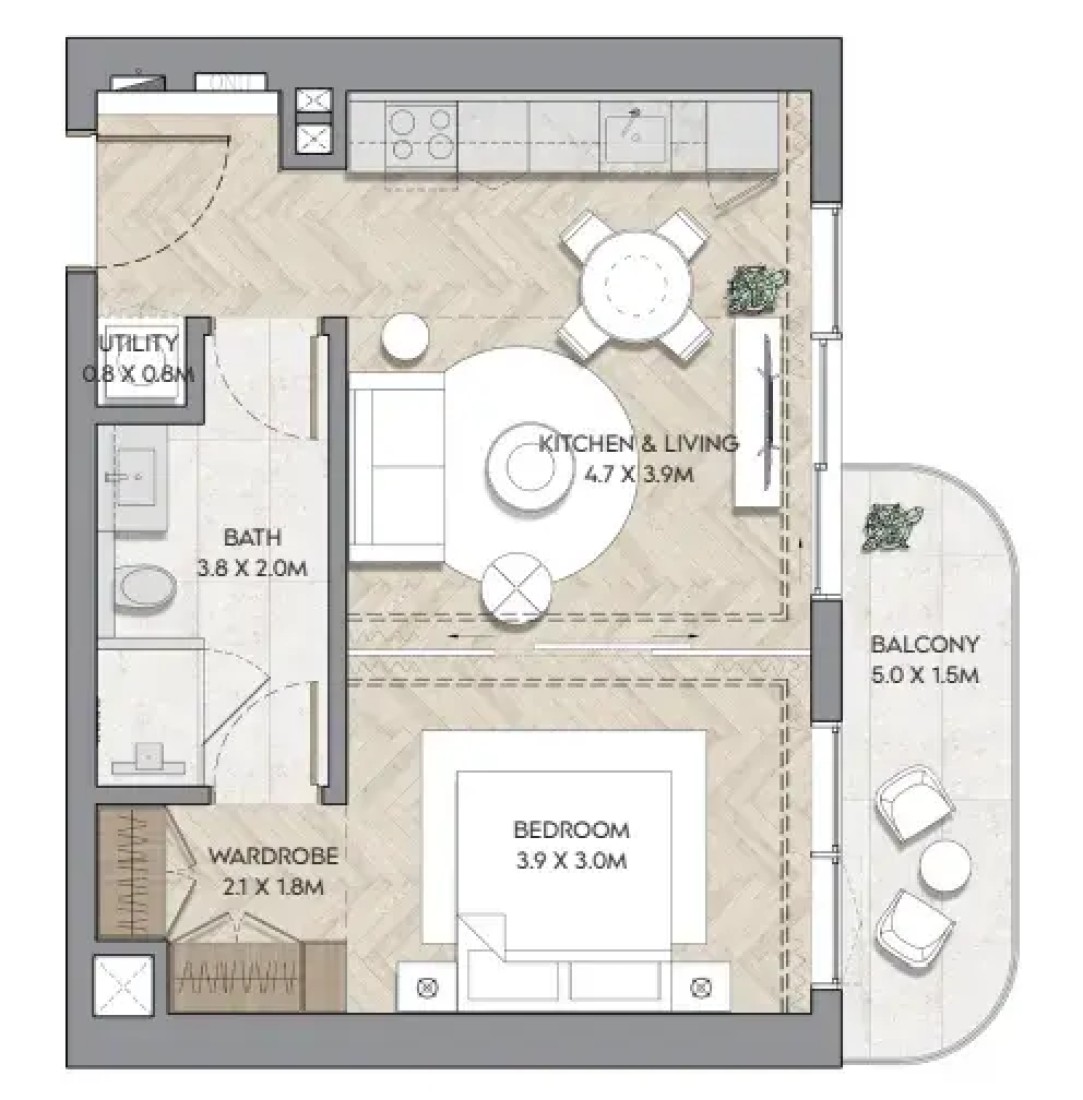 1 Bedroom in Nura