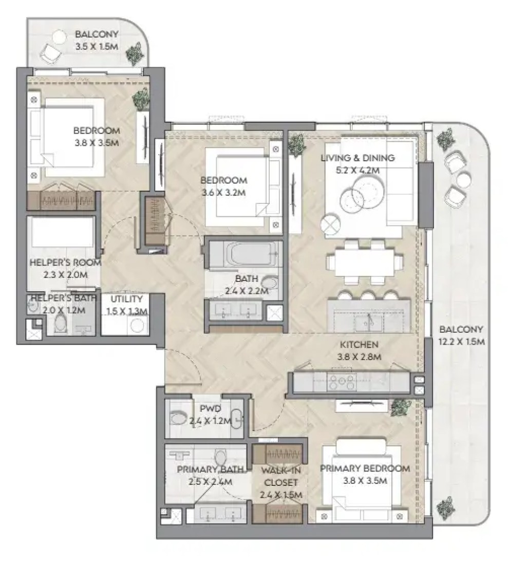3 Bedrooms in Nura