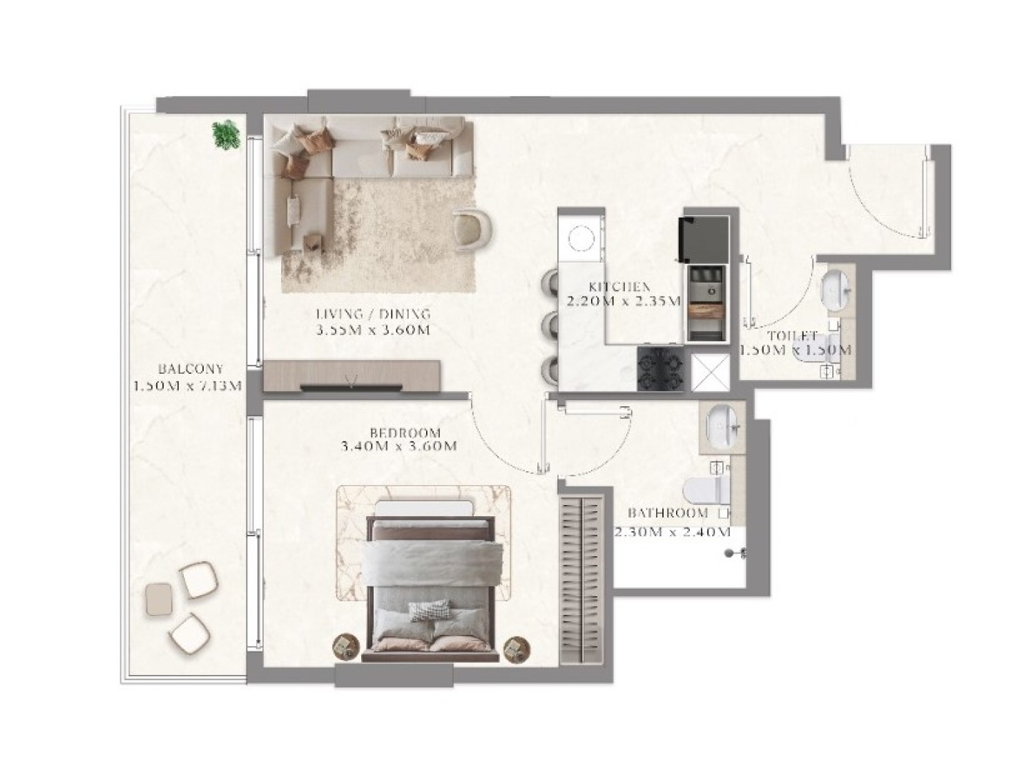1 Bedroom in AUM 99 Residences