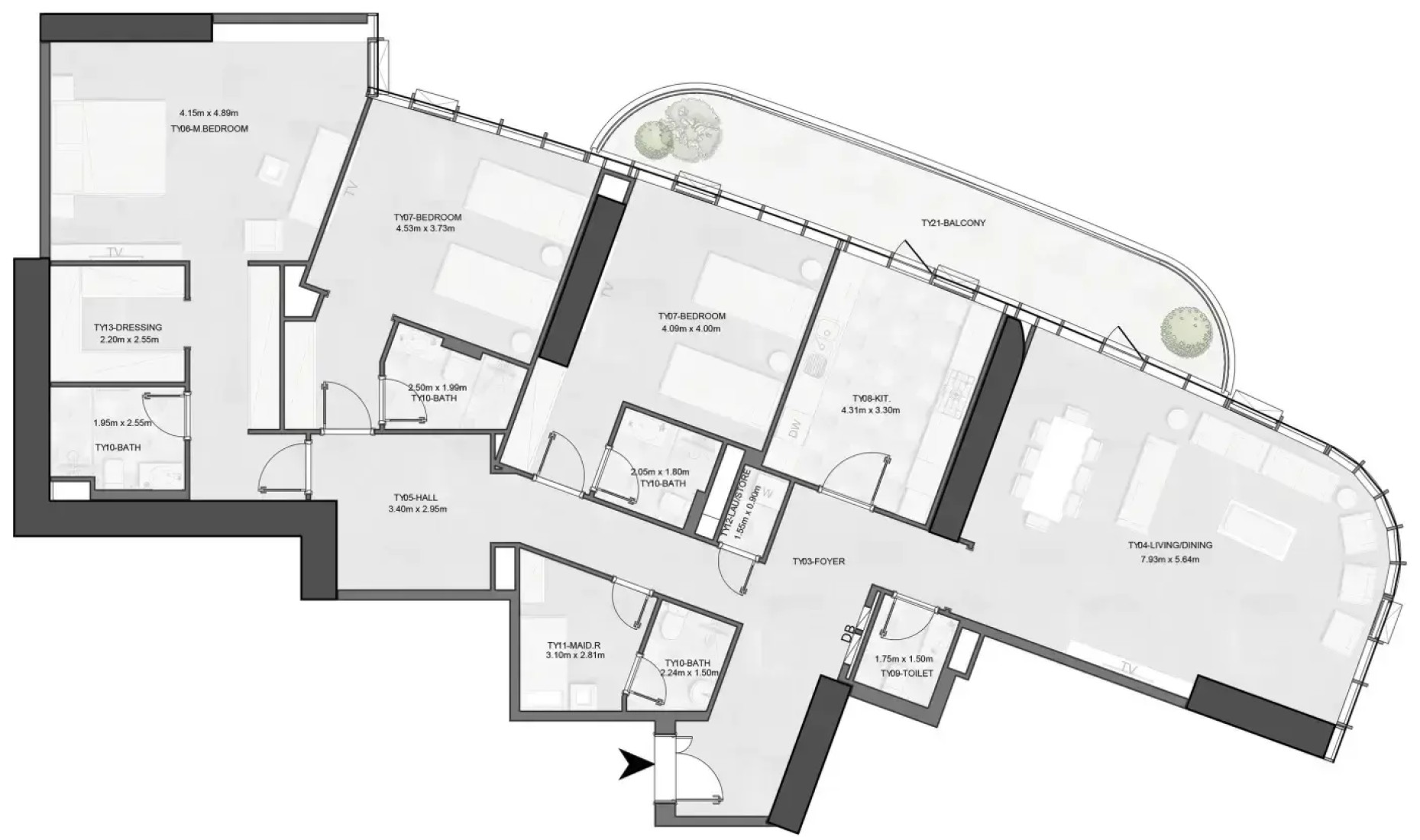 3 Bedrooms in Joud Tower