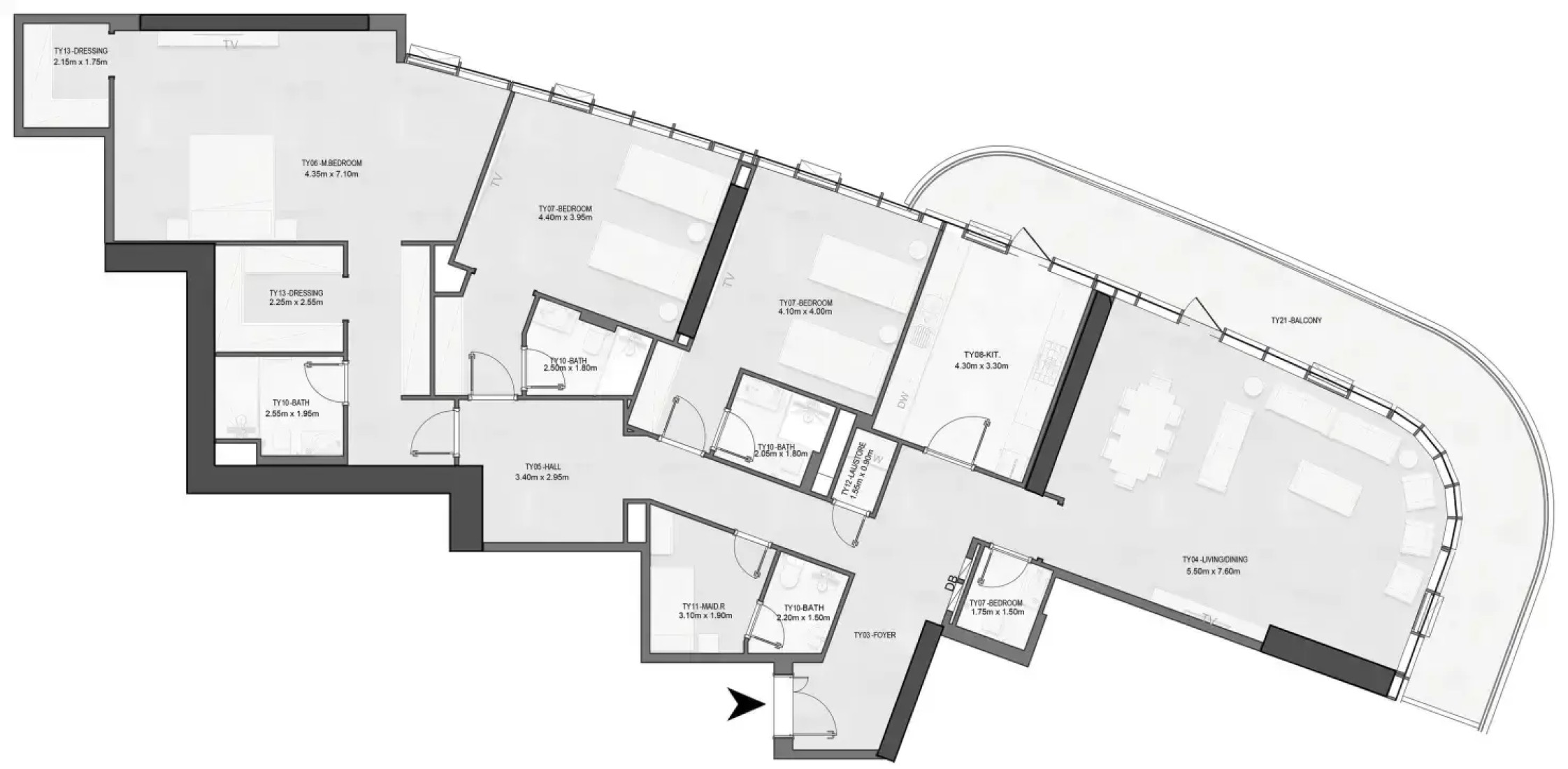 3 Bedrooms in Joud Tower