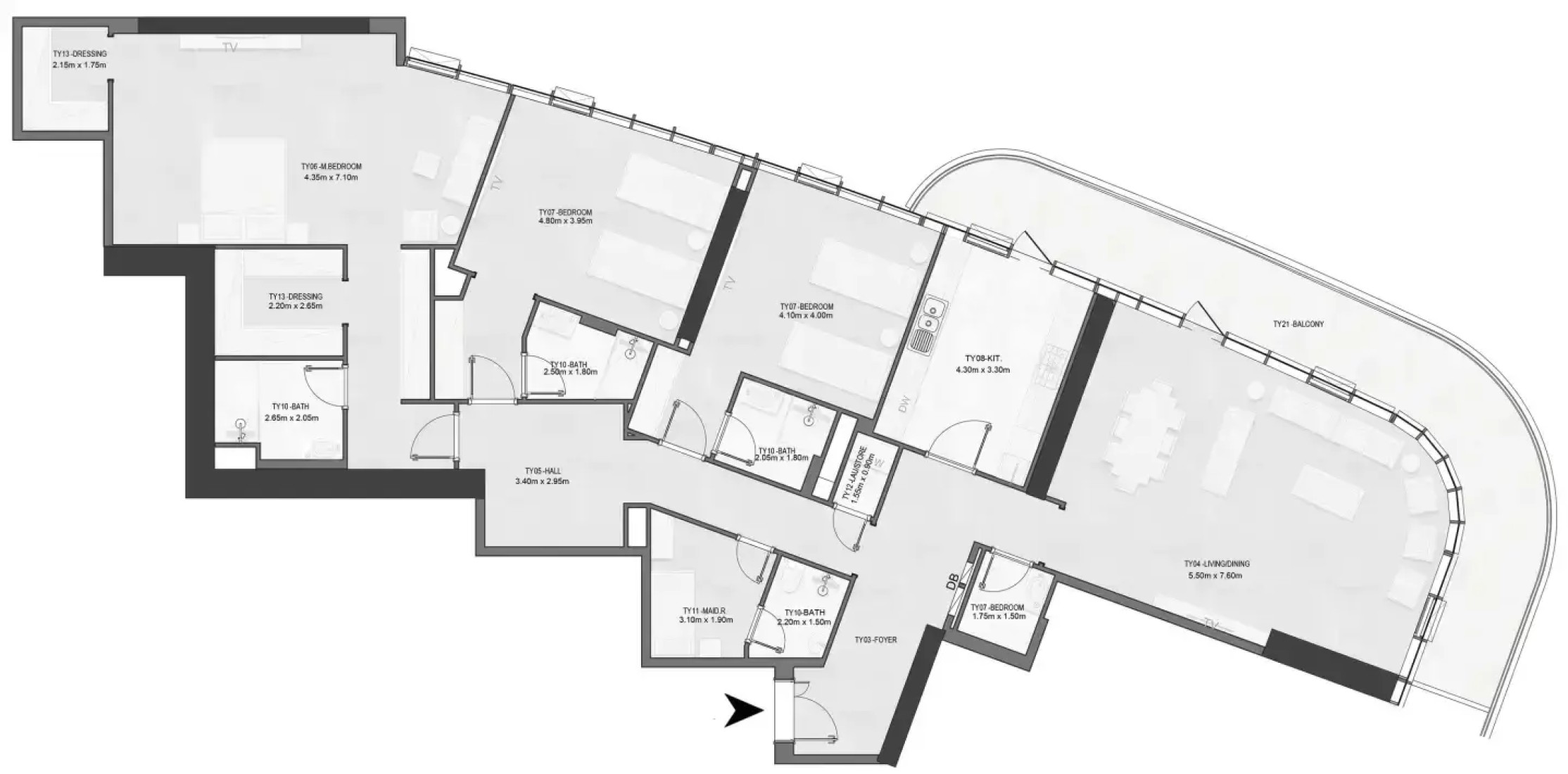 3 Bedrooms in Joud Tower