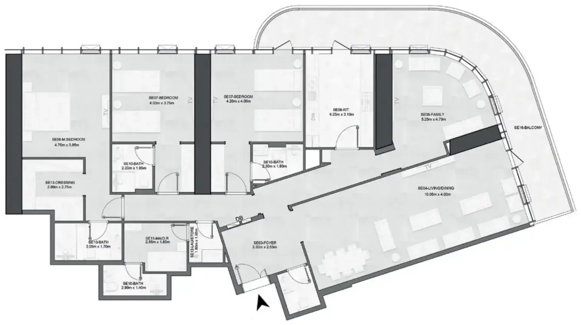 3 Bedrooms in Joud Tower