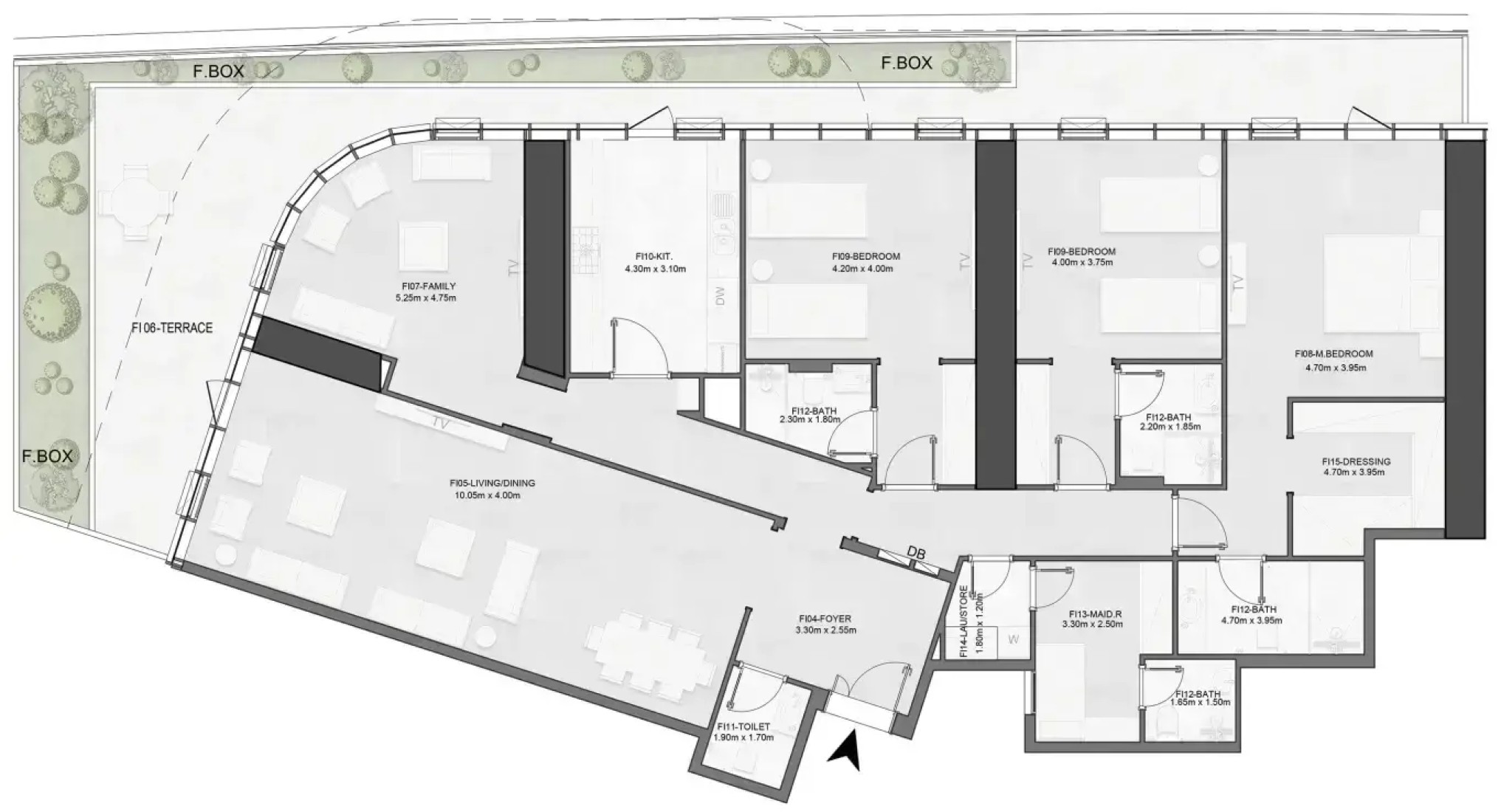 3 Bedrooms in Joud Tower