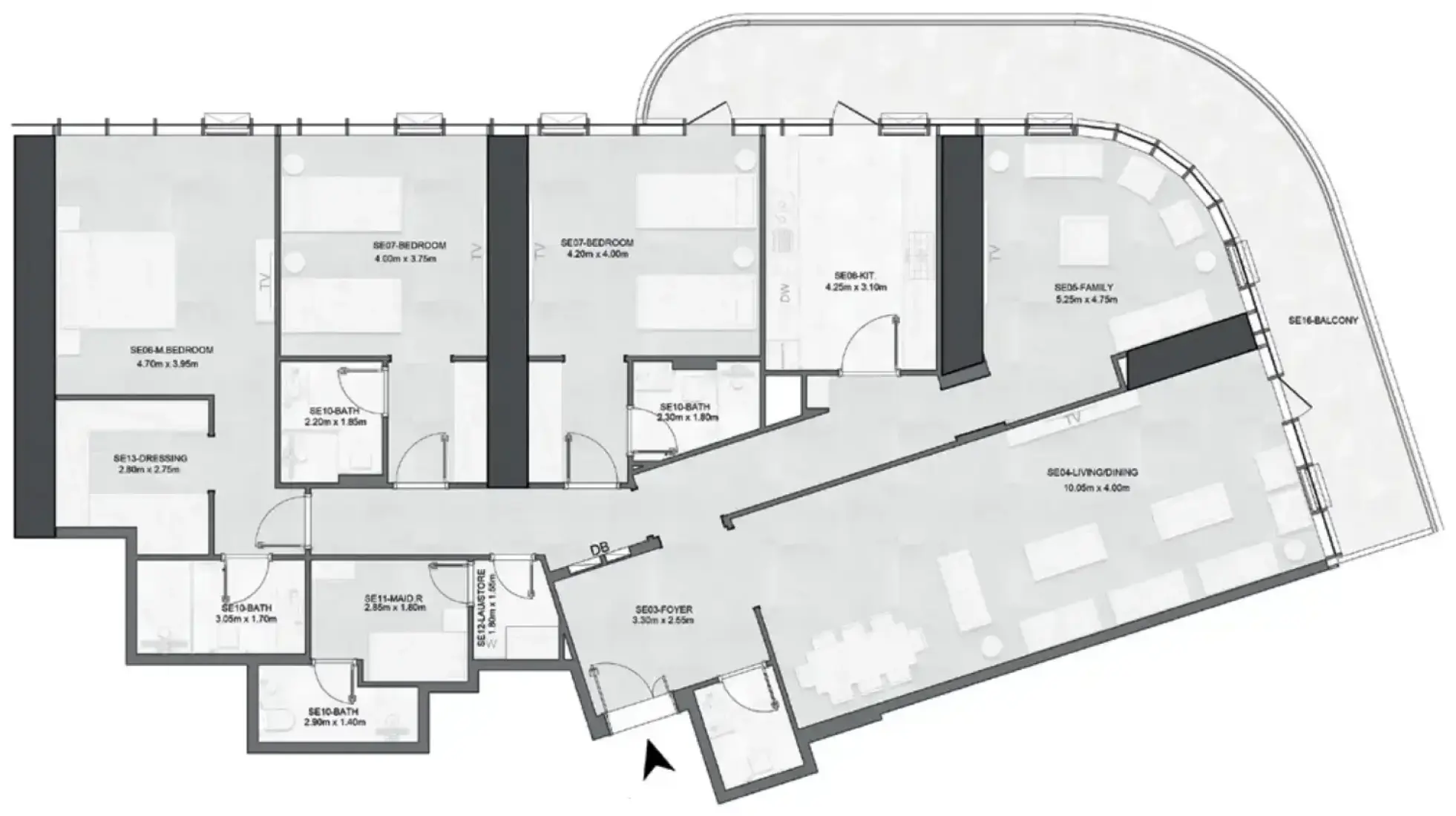 3 Bedrooms in Joud Tower