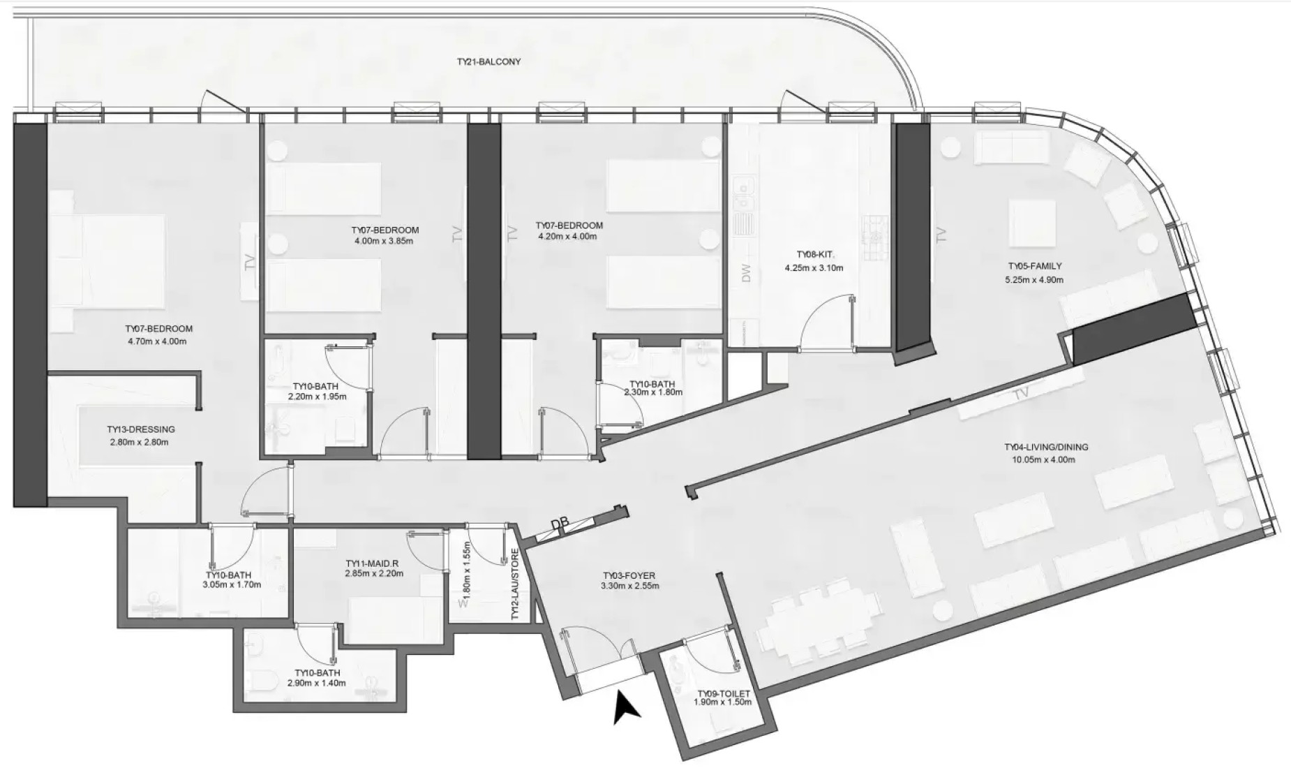 3 Bedrooms in Joud Tower