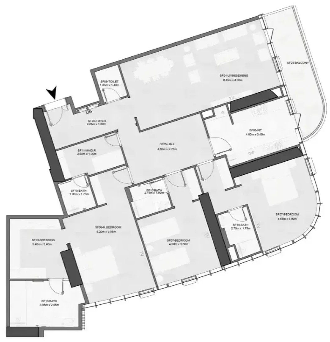 3 Bedrooms in Joud Tower