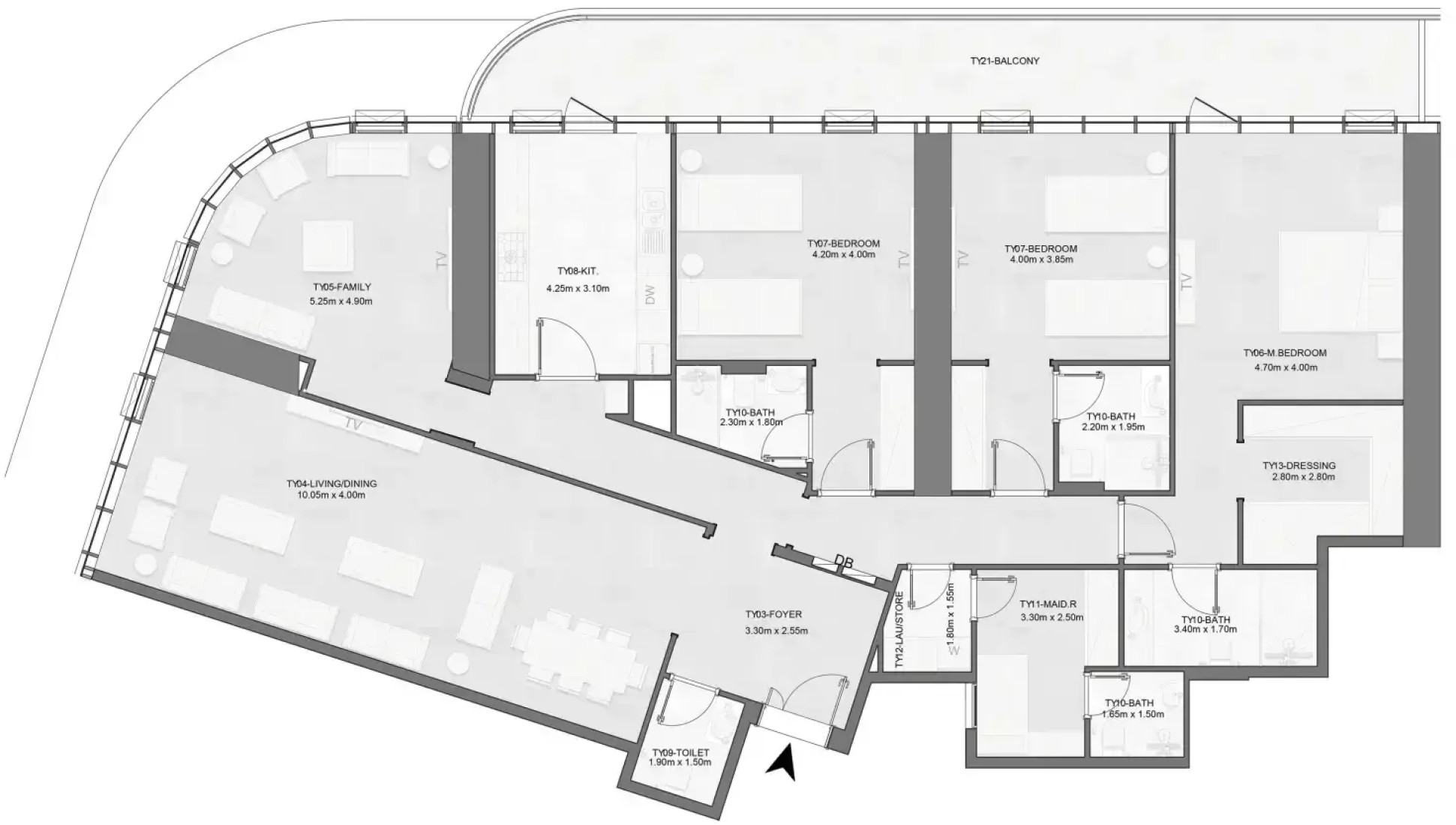 3 Bedrooms in Joud Tower