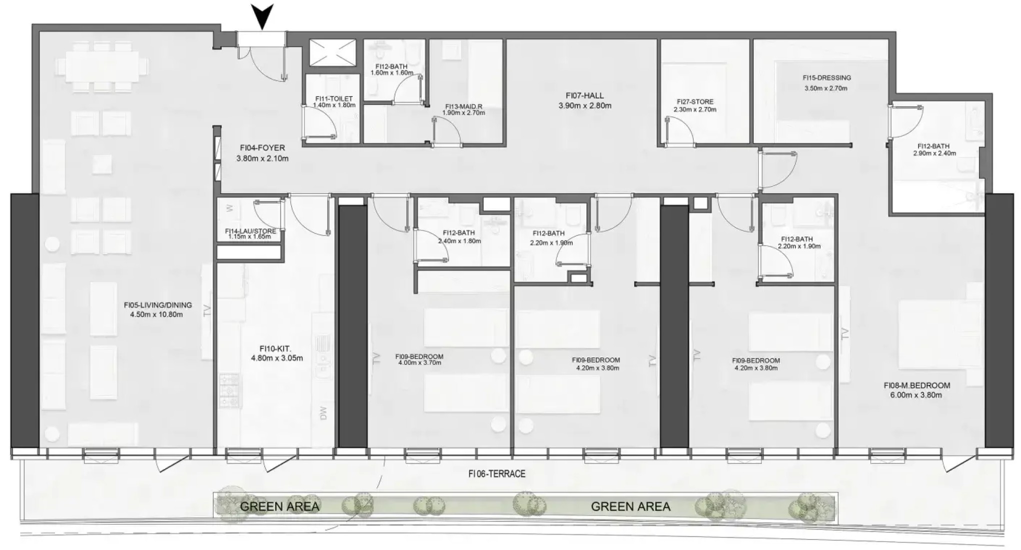 4 Bedrooms in Joud Tower