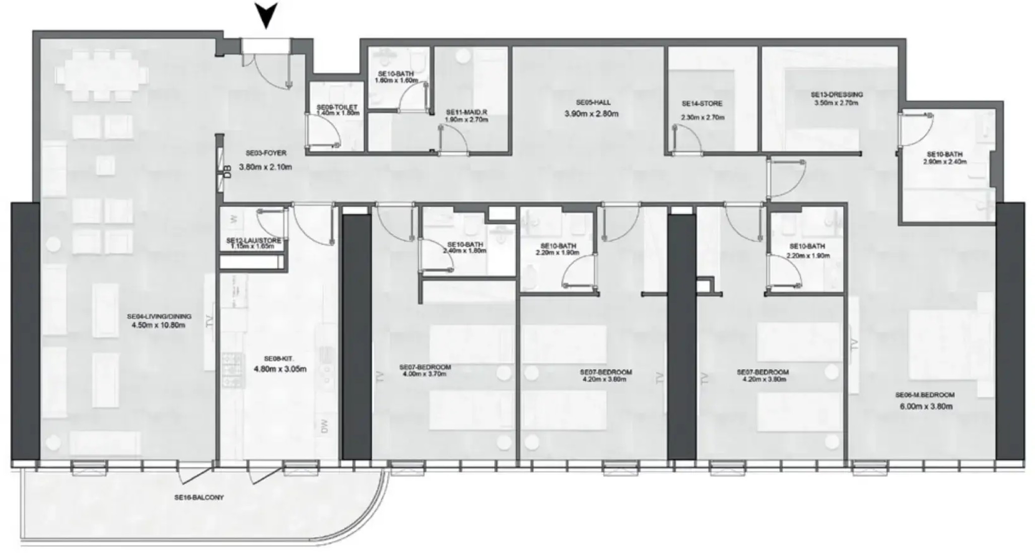 4 Bedrooms in Joud Tower