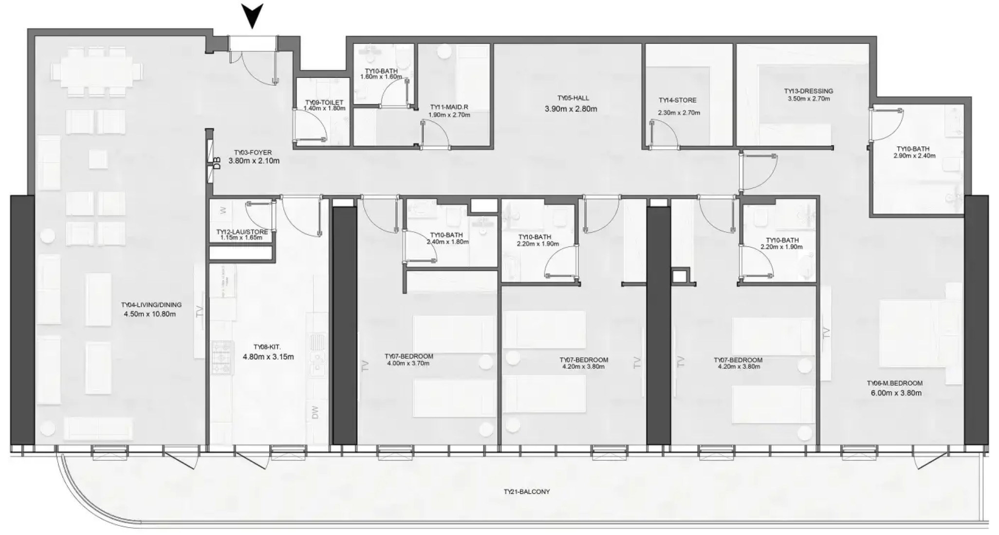 4 Bedrooms in Joud Tower