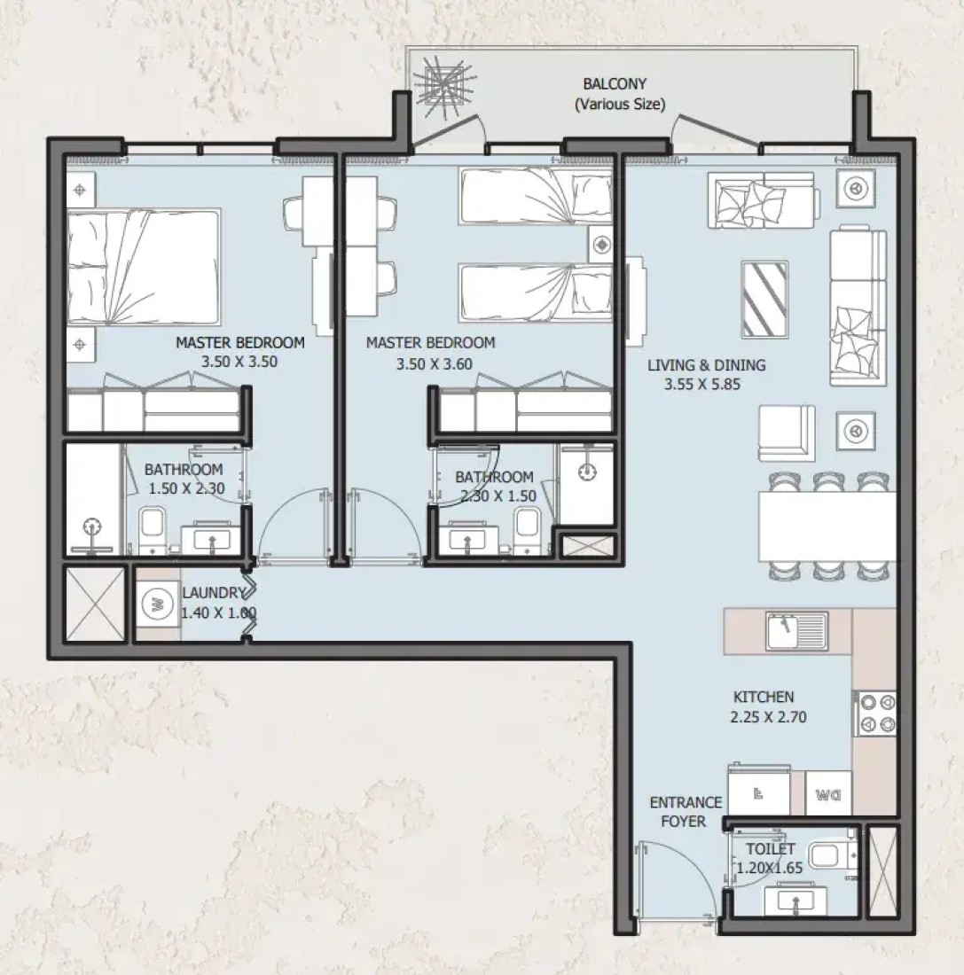2 Bedrooms in Verdana Empire
