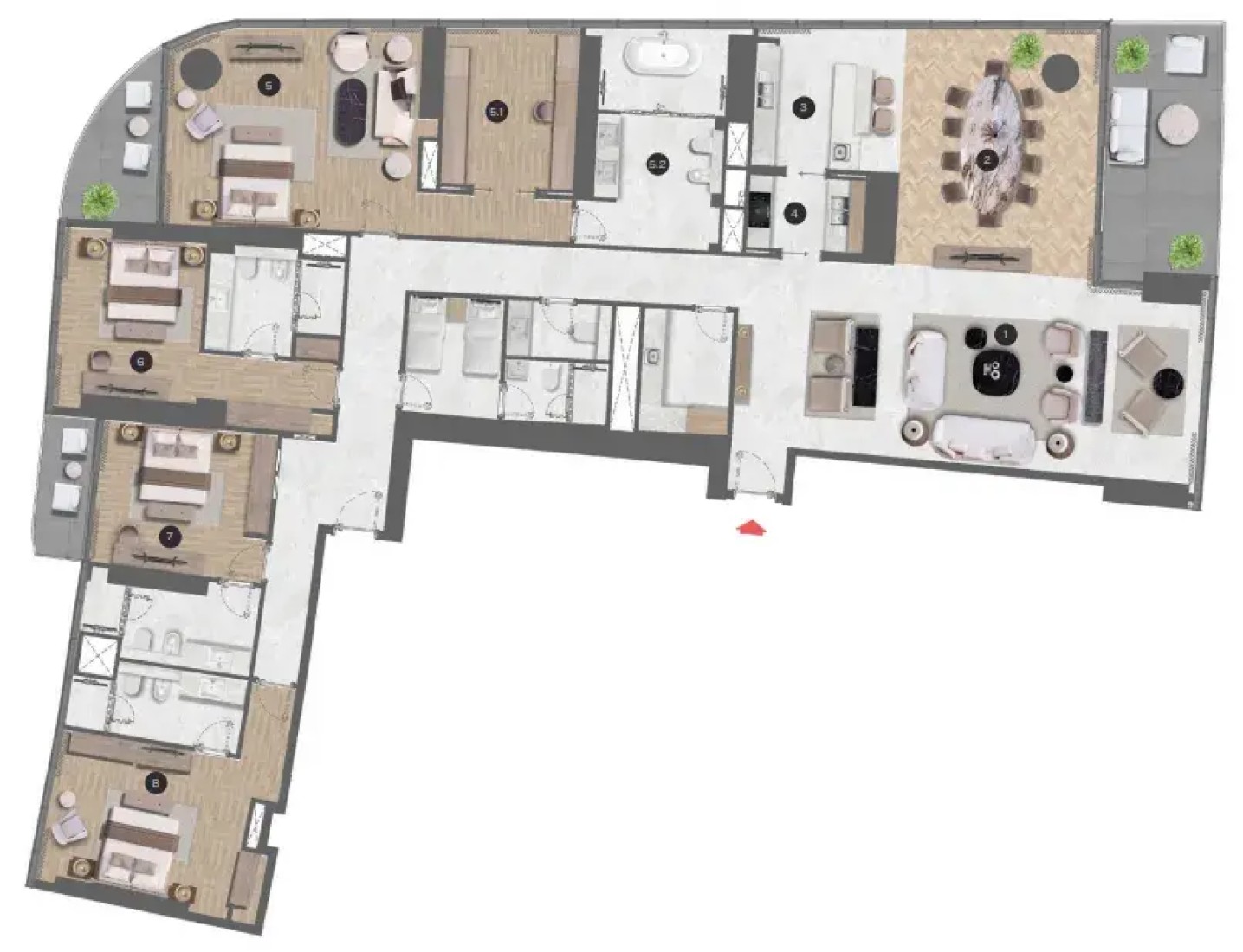 4 Bedrooms in SeaHaven Tower A