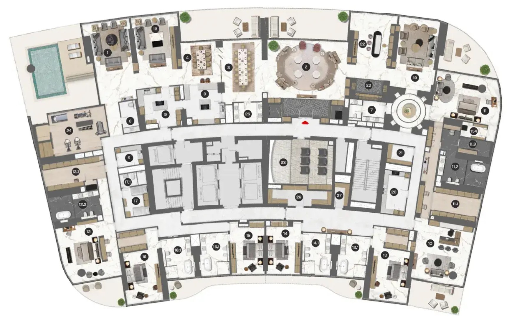 6 Bedrooms in SeaHaven Tower A