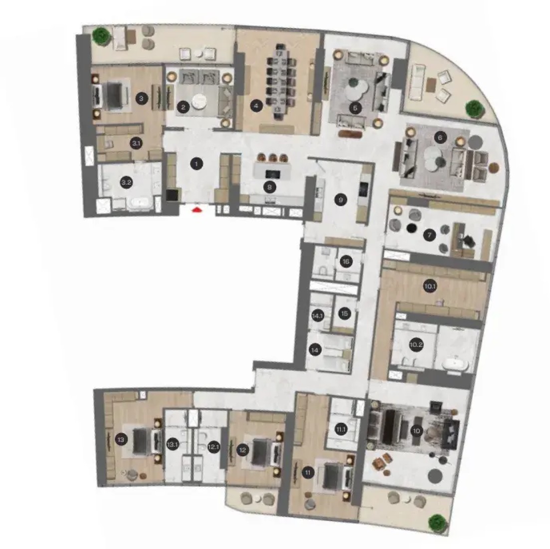 5 Bedrooms in SeaHaven Tower A