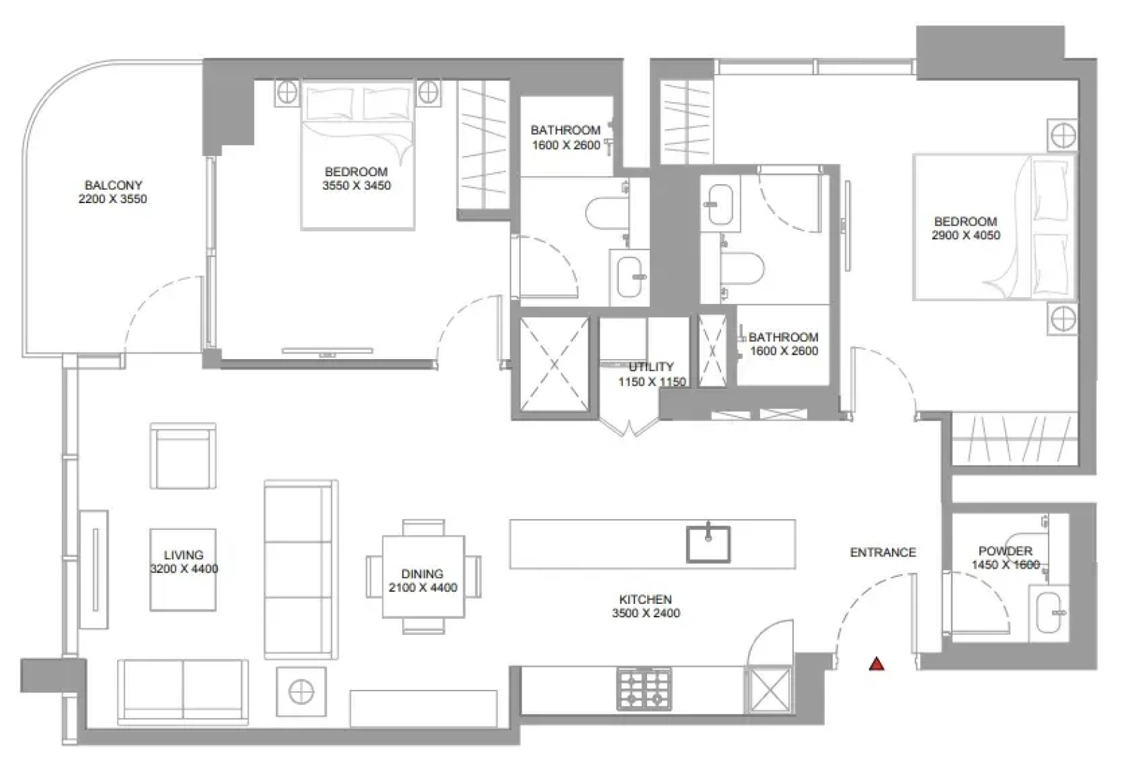 2 Bedrooms in Pristine Beach Residences