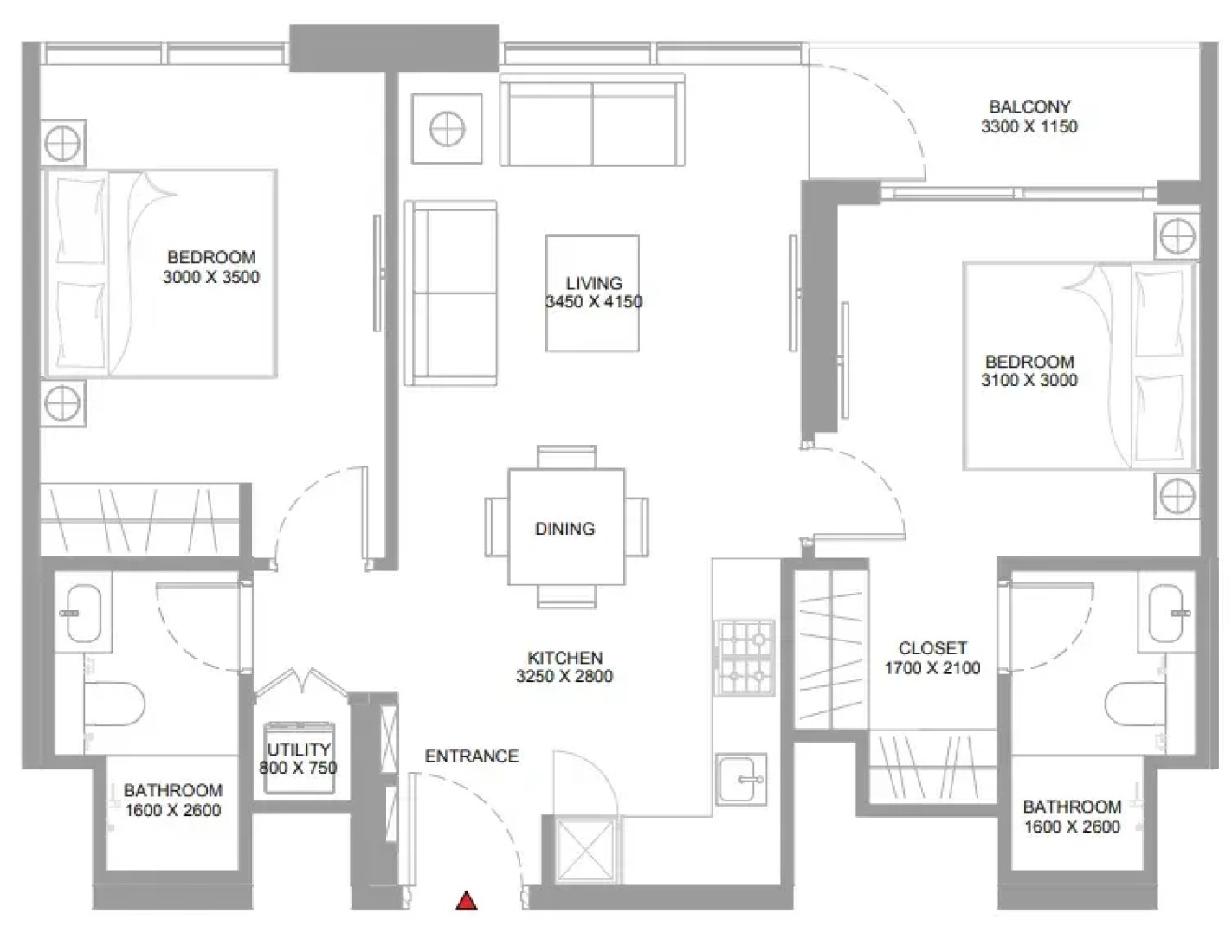2 Bedrooms in Pristine Beach Residences