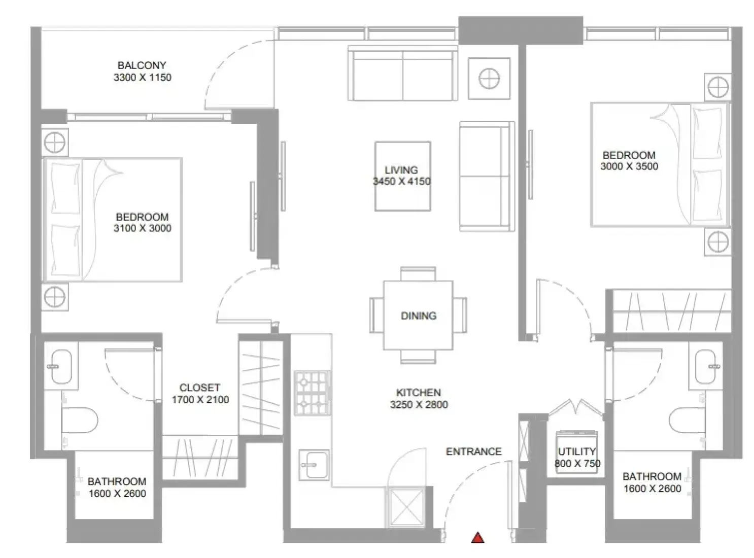 2 Bedrooms in Pristine Beach Residences