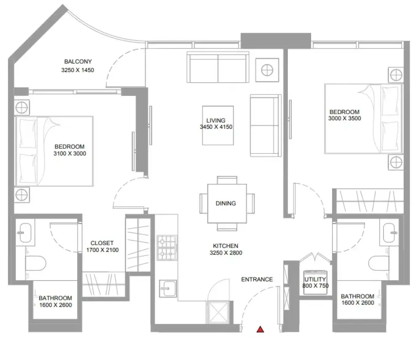 2 Bedrooms in Pristine Beach Residences