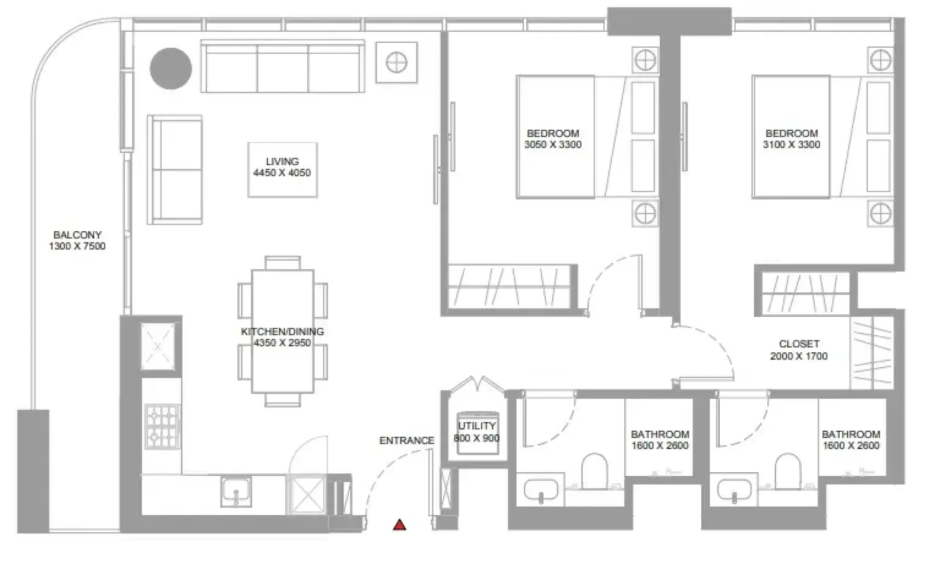 2 Bedrooms in Pristine Beach Residences