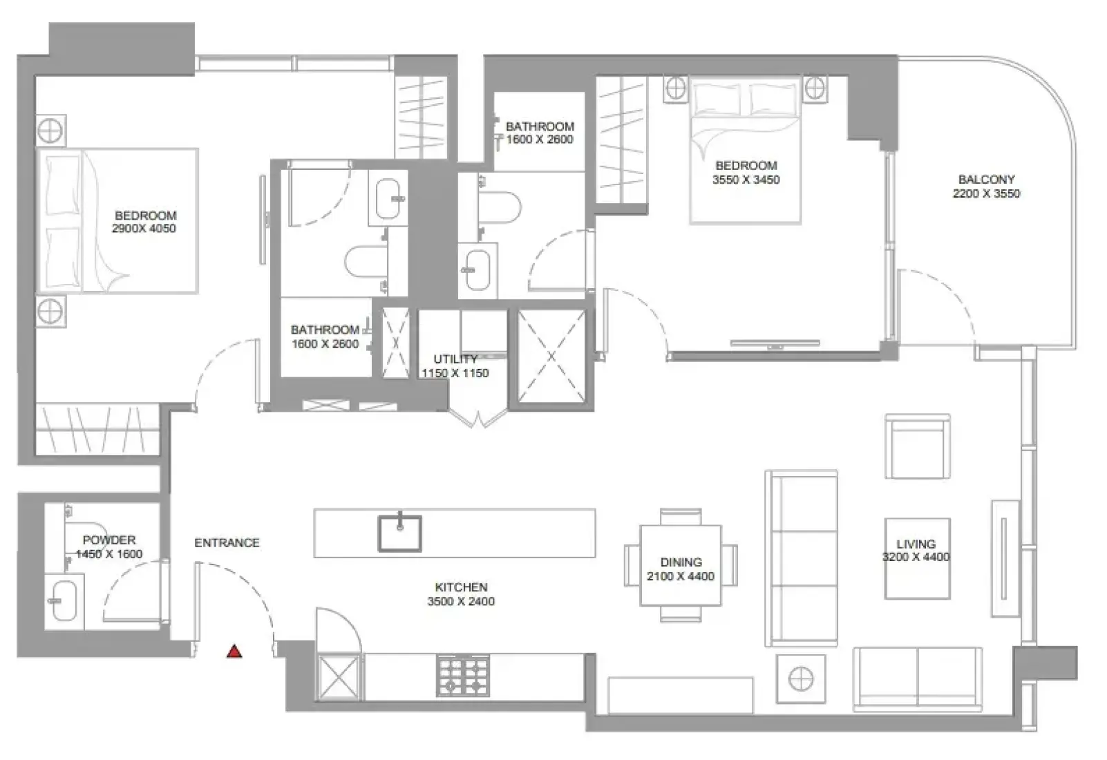 2 Bedrooms in Pristine Beach Residences