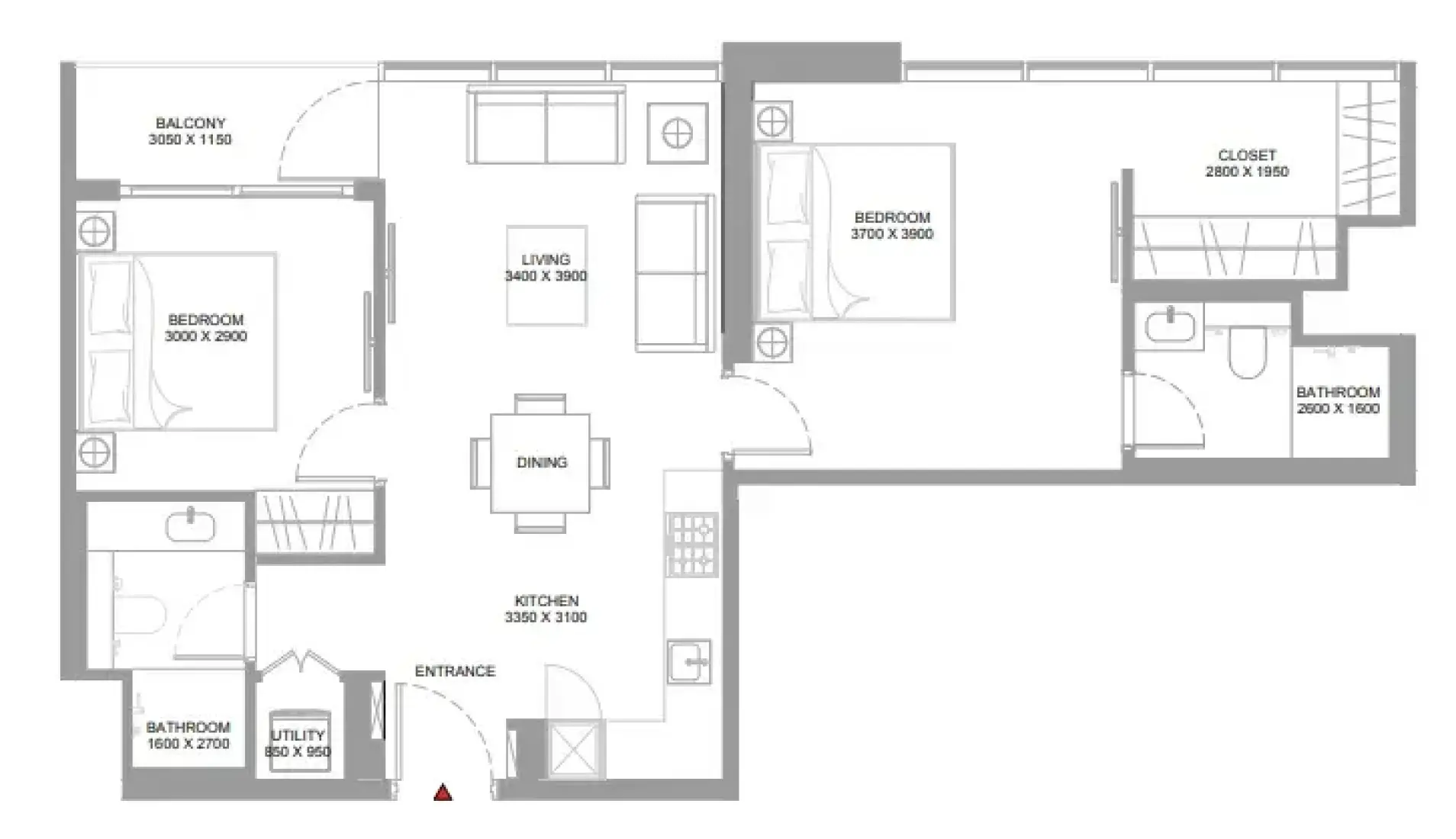 2 Bedrooms in Pristine Beach Residences