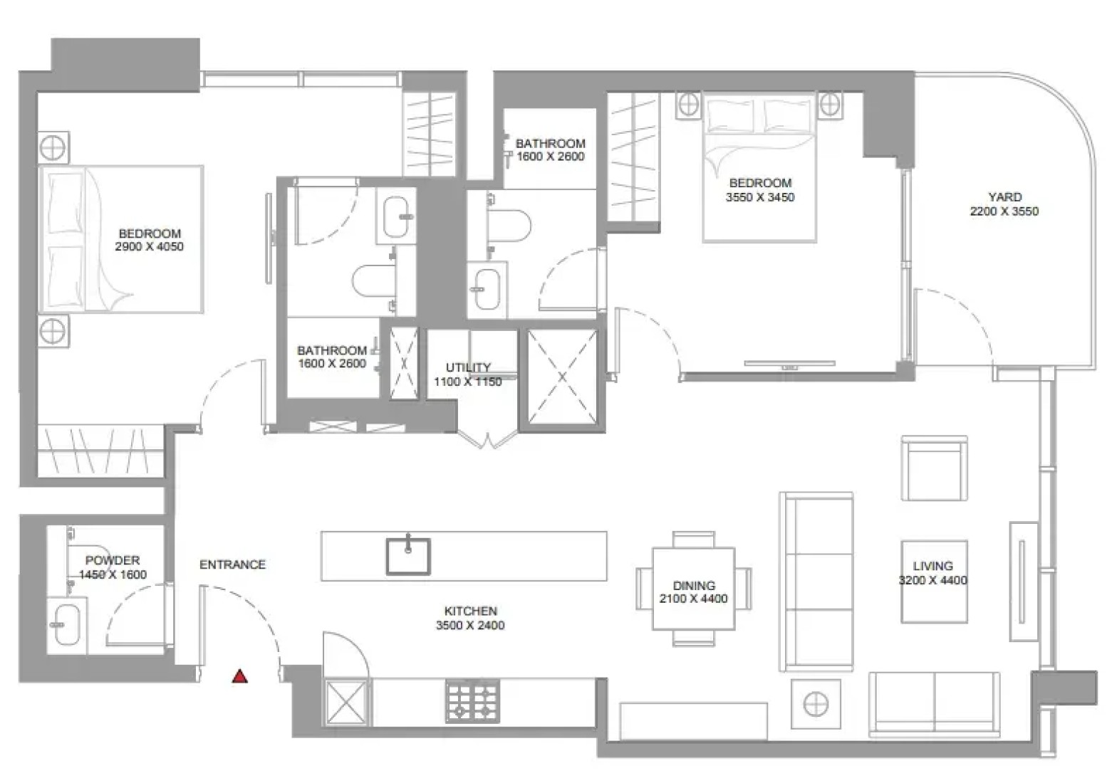 2 Bedrooms in Pristine Beach Residences
