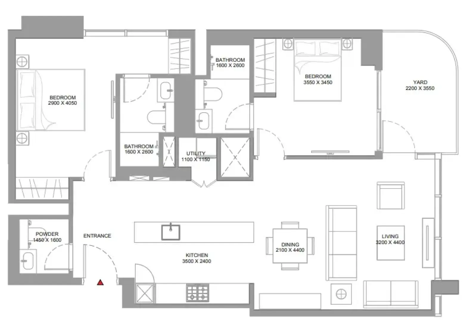 2 Bedrooms in Pristine Beach Residences