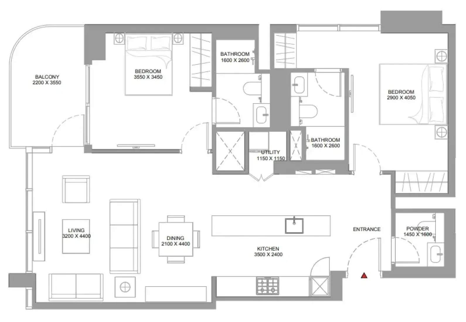 2 Bedrooms in Pristine Beach Residences
