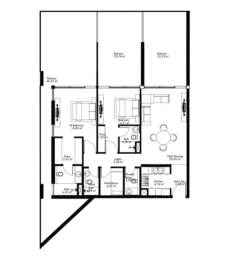 2 Bedrooms in Lateral One