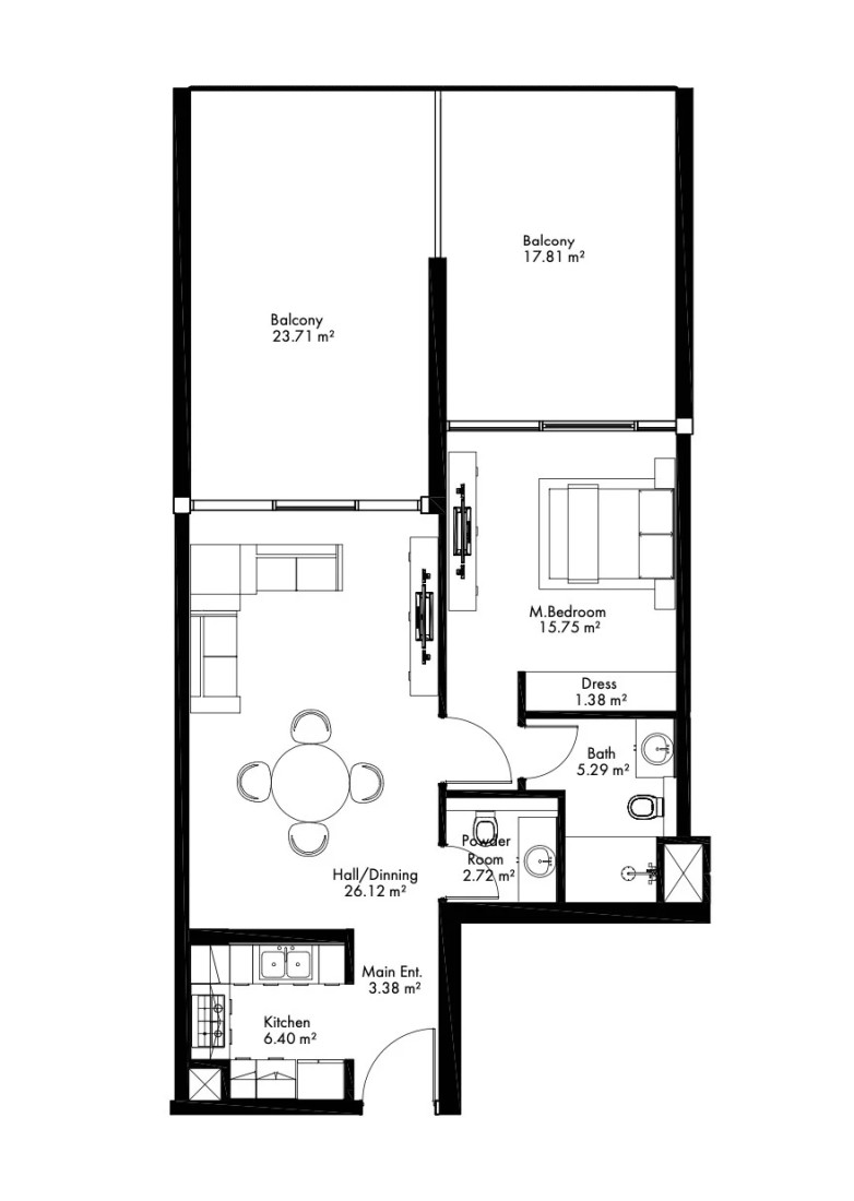 1 Bedroom in Lateral One