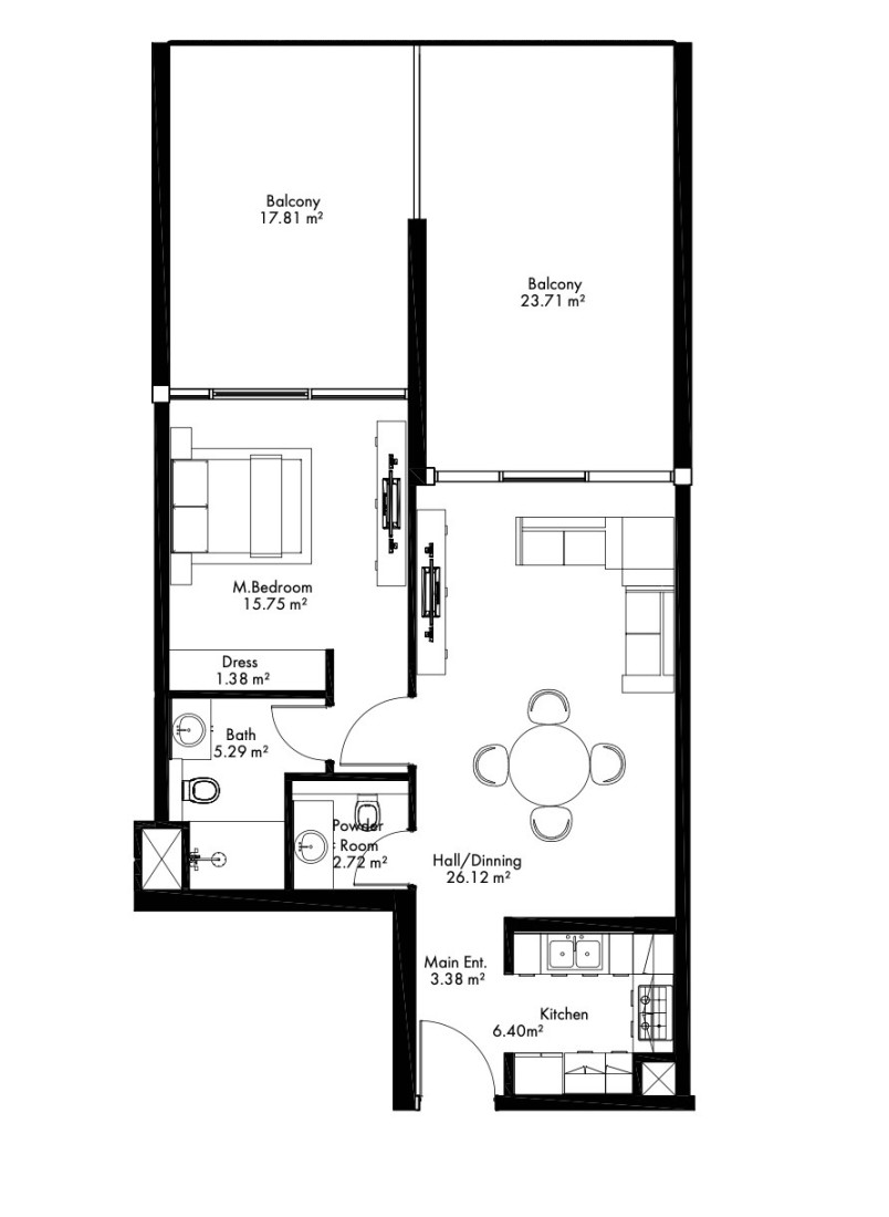1 Bedroom in Lateral One
